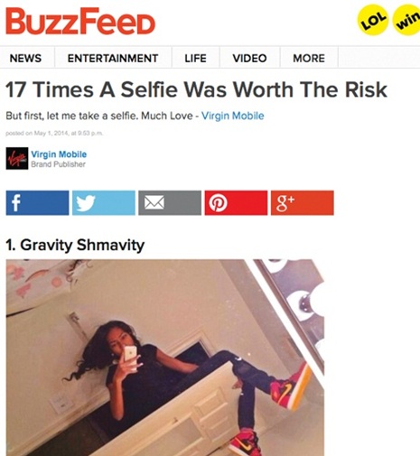 BuzzFeed branded post